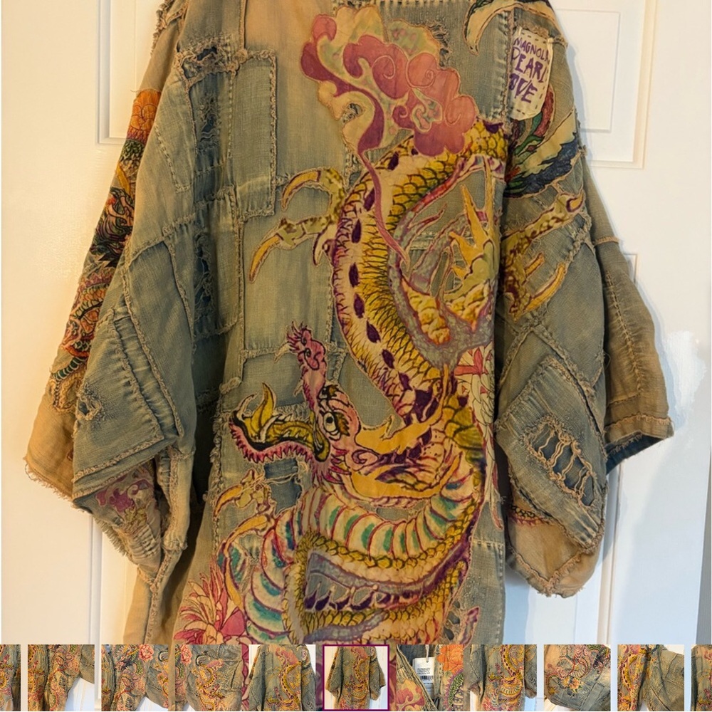 Magnolia Pearl Dragon Embroidered Kimono #1156 NWT - Picture 5 of 7